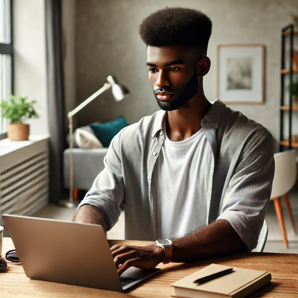Man working from home